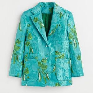 Iris Apfel x H&M collaboration Jacquard-weave Appliquéd Blazer NWT